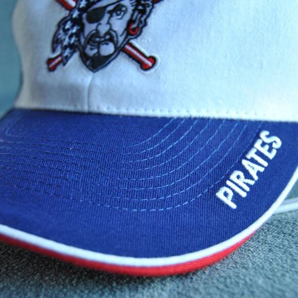 Pittsburgh Pirate Patriotic Red, White, & Blue Hat w/ Adjustable Velcro Hat - Picture 3 of 6